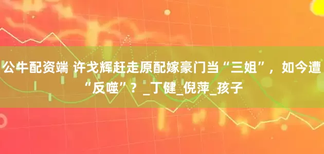 公牛配资端 许戈辉赶走原配嫁豪门当“三姐”，如今遭“反噬”？_丁健_倪萍_孩子